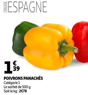 Auchan Poivrons panachés offre