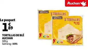 Auchan Auchan tortillas de blé offre