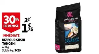 Auchan Tanoshi riz pour sushi offre