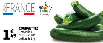 Auchan Courgettes offre