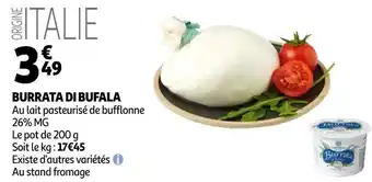 Auchan Burrata di bufala offre