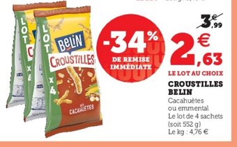 Super U Croustilles Belin offre