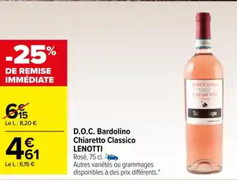 Lenotti d.o.c. bardolino chiaretto classico