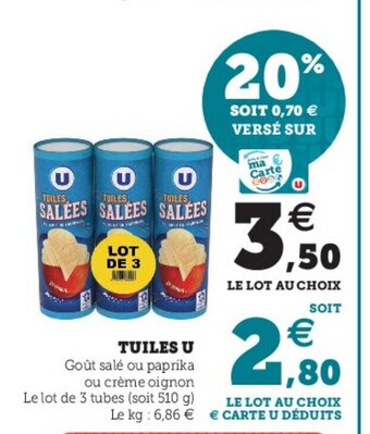 Super U Tuiles U offre