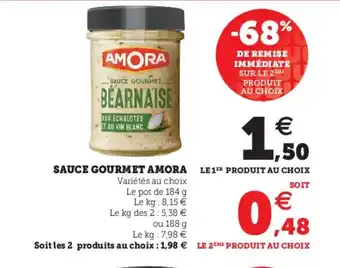 Super U Sauce Gourmet Amora offre