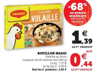Super U Bouillon Maggi offre