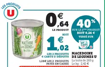 Super U Macedoine De Legumes U offre