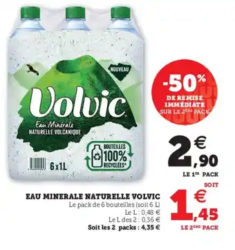 Super U Eau Minerale Naturelle Volvic offre