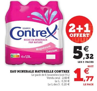 Super U Contrex Eau Minerale NAturelle offre