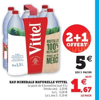 Super U Eau Minerale Naturelle Vittel offre