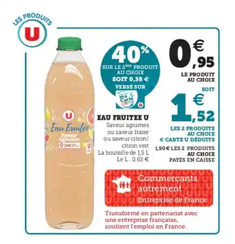 Super U Eau Fruiteee U offre