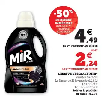 Super U Lessive Speciale Mir* offre