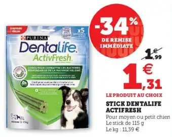 Super U Stick Dentalife Actifresh offre
