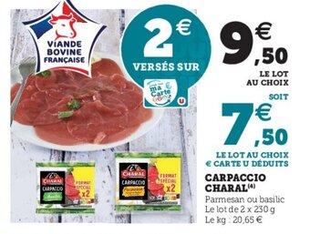 Super U Carpaccio Charal offre