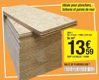 Brico Dépôt Dalle de plancher osb offre