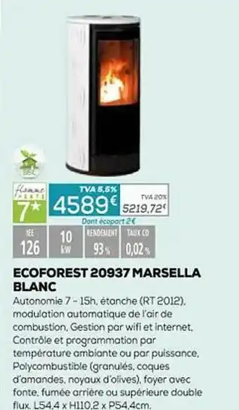 Copra Éco forest 20937 marsella blanc offre