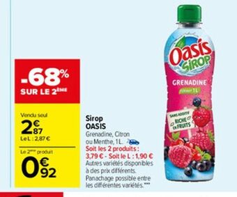 Carrefour Market Sirop oasis offre
