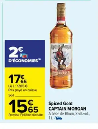 Carrefour Market Spiced gold captain morgan offre