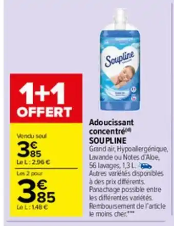 Carrefour Market Adoucissant concentre soupline offre