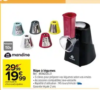 Carrefour Market Râpe a legumes offre