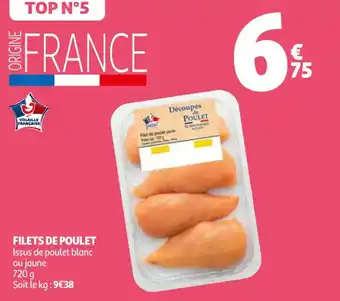 Auchan Filets de poulet offre