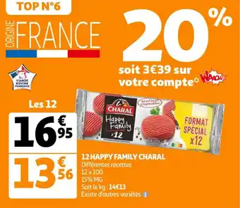 Auchan CHARAL 12 happy family offre