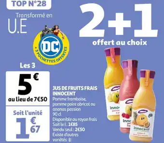 Auchan INNOCENT jus de fruits frais offre