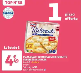 Auchan DR OETKER pizza quattro formaggi ristorante surgelée offre
