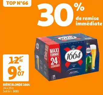 Auchan 1664 bière blonde offre
