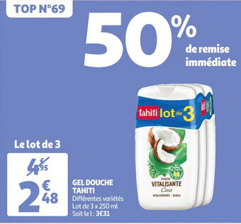 Auchan TAHITI gel douche offre