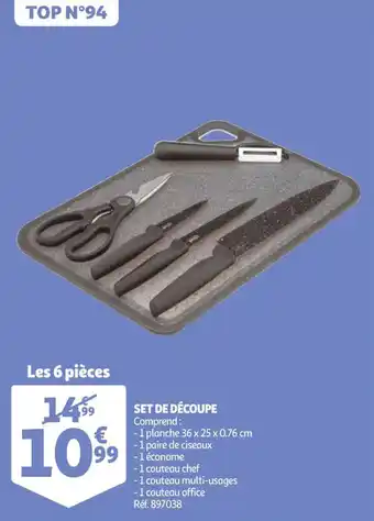 Auchan Set de découpe offre