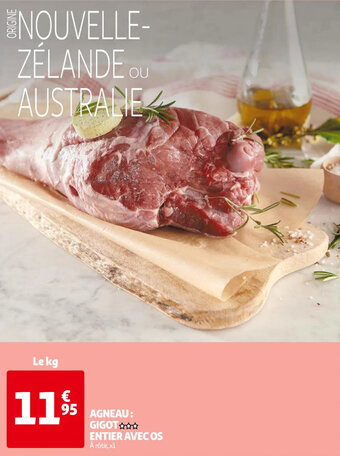 Auchan Agneau : gigot entier avec os offre