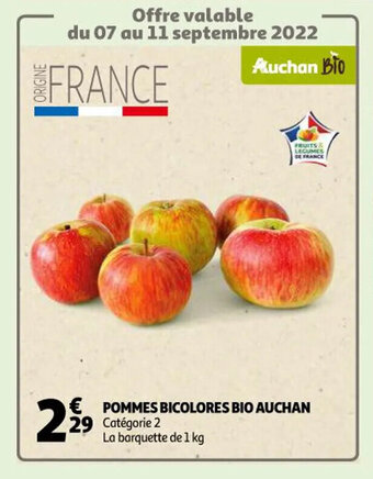 Auchan Pommes bicolores bio auchan offre
