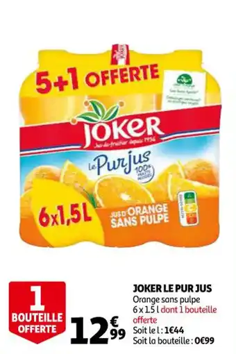 Auchan JOKER le pur jus offre