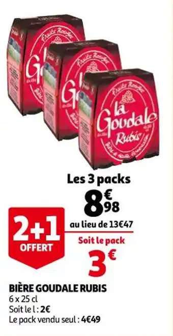 Auchan Bière goudale rubis offre