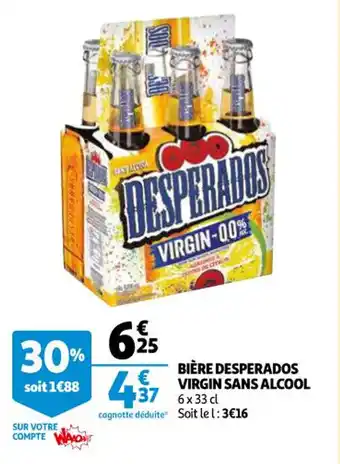 Auchan DESPERADOS bière desperados virgin sans alcool offre