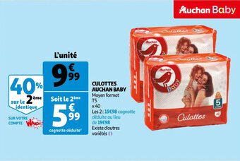 Auchan Culottes auchan baby offre