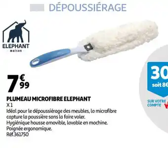 Auchan Plumeau microfibre elephant offre
