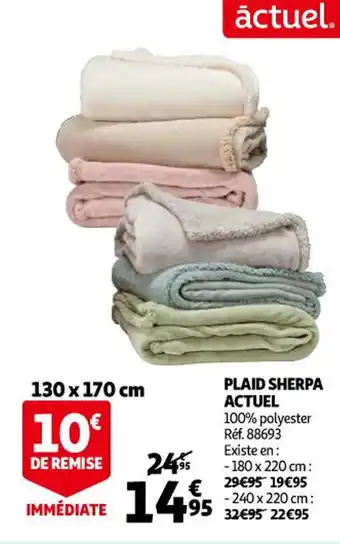 Auchan Plaid sherpa actuel offre