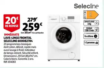 Auchan Lave-linge frontal selecline 600082784 offre