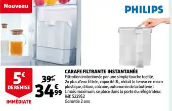 Auchan Carafe filtrante instantanée offre