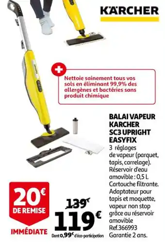 Balai vapeur karcher SC3 upright easyfix