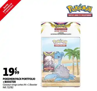 Auchan Pokemon pack portfolio + booster offre