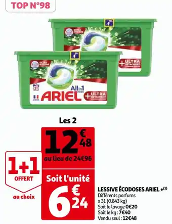 Auchan ARIEL lessive écodoses offre