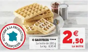 Super U 4 gaufres offre