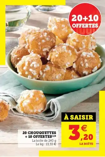 28 chouquettes + 10 offertes
