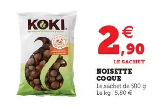 Super U Noisette coque offre