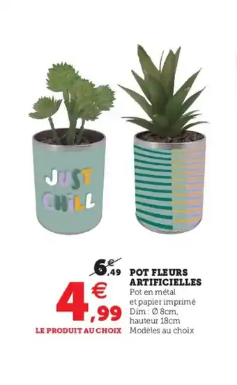 Pot fleurs artificielles