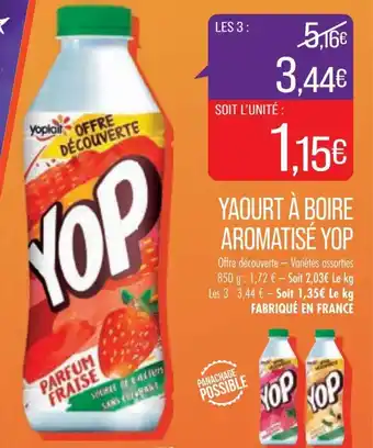 Match YOP yaourt Collection pampille à boire aromatisé offre