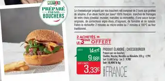 Match Produit élaboré : cheeseburger offre